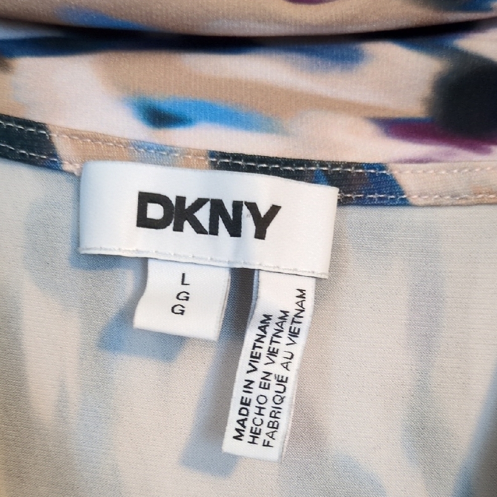 DKNY Women's Animal Print Wrap Blouse - Picture 2 of 5